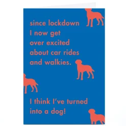Card Factory Personalised Card - Turned Into A Dog
