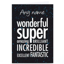 Clearance Personalised Card - Wonderful Super Amazing Kids Any Occasion|Thank You