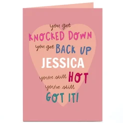 Card Factory Personalised Card - You Get Knocked Down