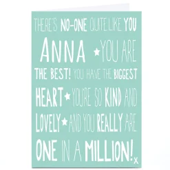 Card Factory Personalised Card - You Really Are One in a Million