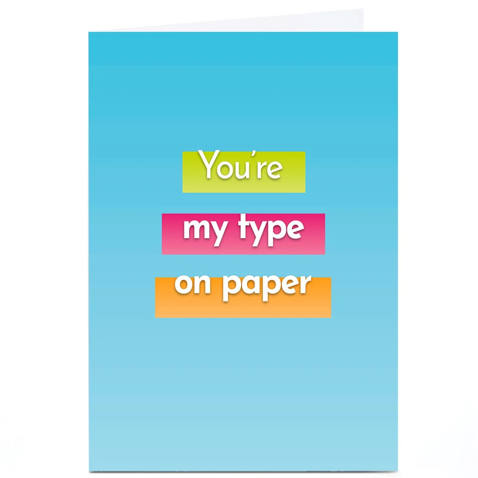 Sale Personalised Card - You're My Type on Paper BOY For Husband|For Boyfriend