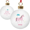 Kids Card Factory Personalised Ceramic Bauble - Unicorn