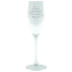 Personalised Champagne Glass - Love You More than Prosecco Personalised Glasses|Personalised Engraved Gifts