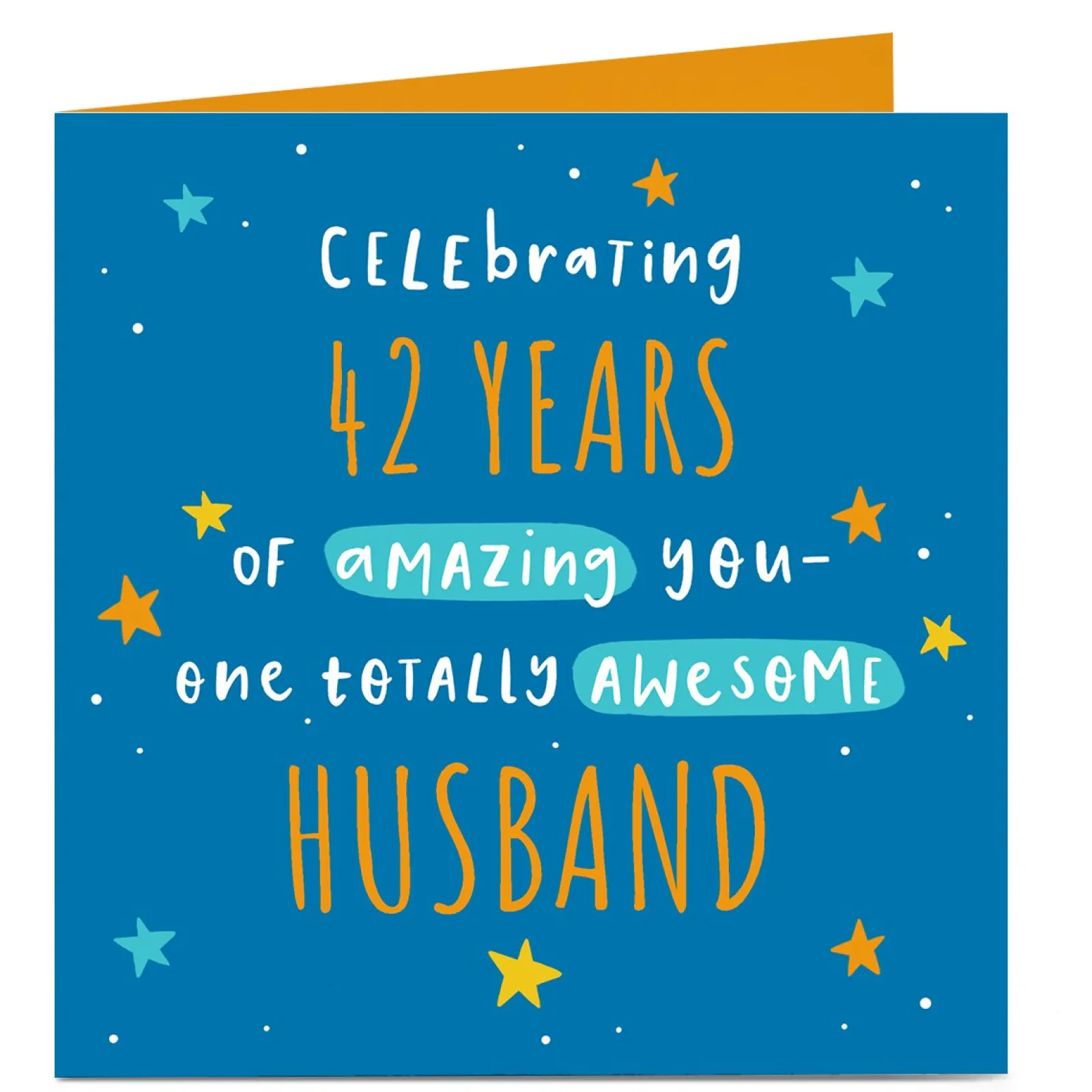 Hot Personalised Charity Birthday Card - Totally Awesome For Husband|Editable Age