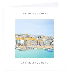Sale Personalised Charity Card - Beach Harbour Premium Square|Any Occasion