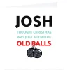 Best Personalised Cheeky Christmas Card - A Load Of Old Balls Christmas