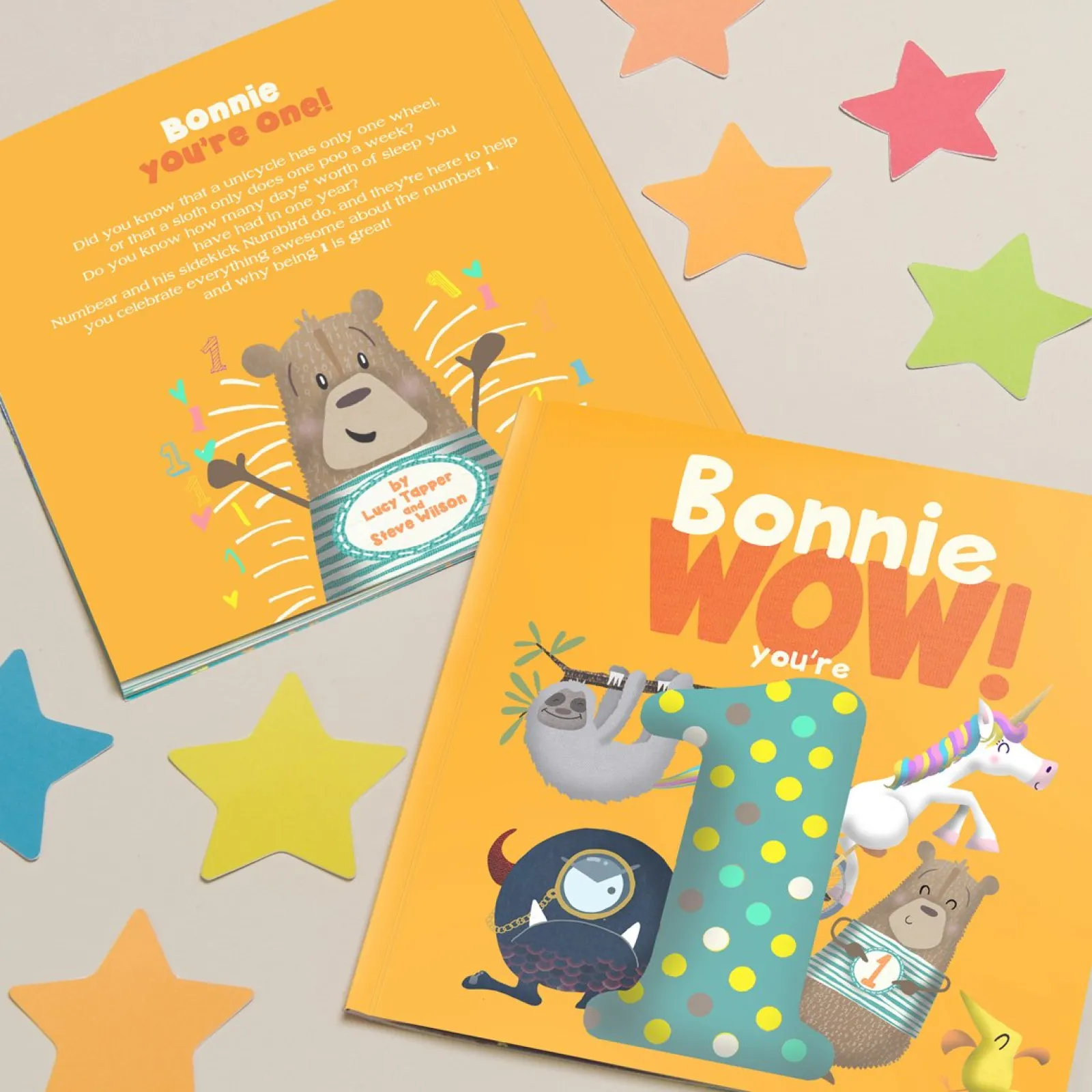 Kids Card Factory Personalised Children's Book - 'Wow You're One' 1st Birthday