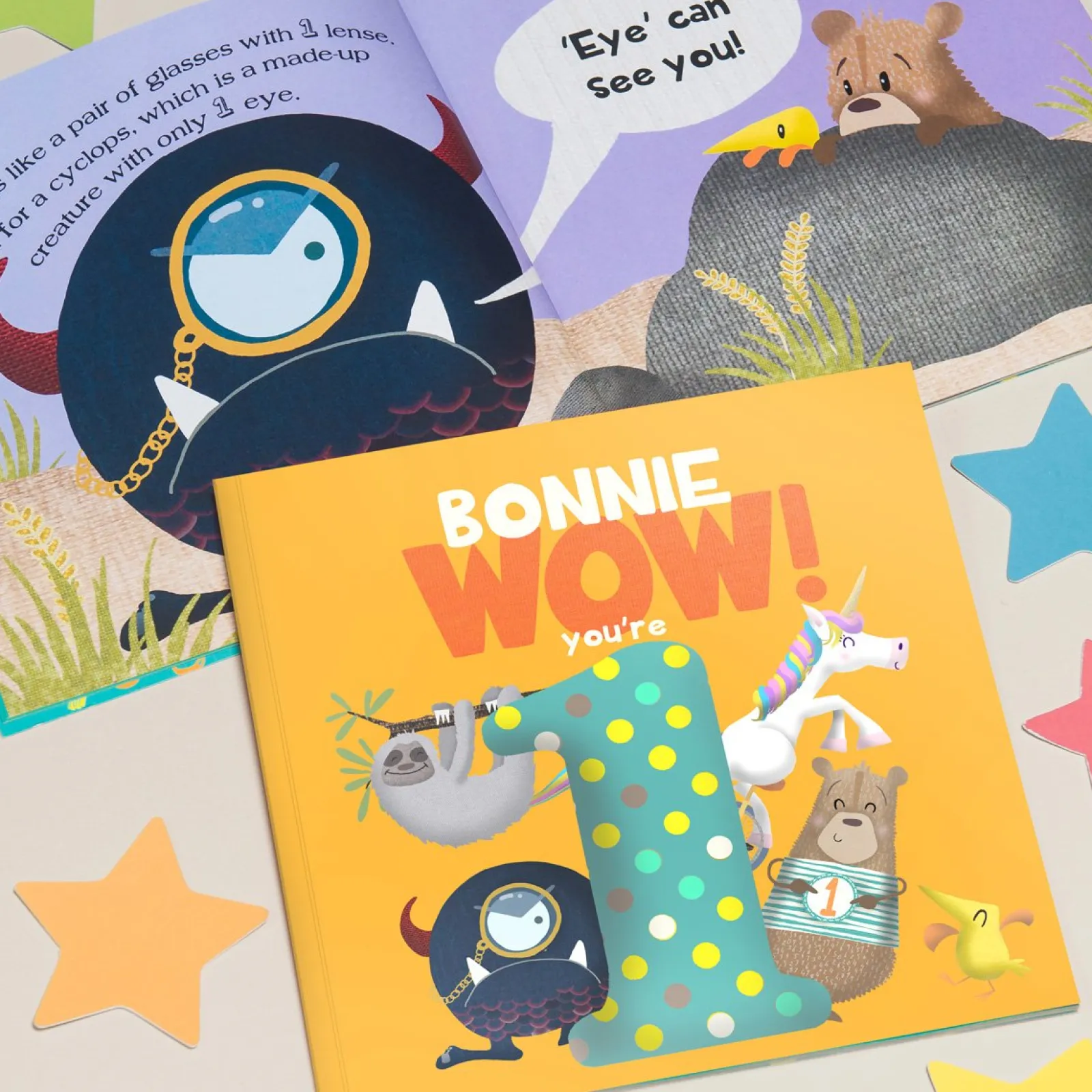 Kids Card Factory Personalised Children's Book - 'Wow You're One' 1st Birthday