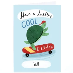 Kids Card Factory Personalised Chloe Fae Birthday Card - Turtley Cool