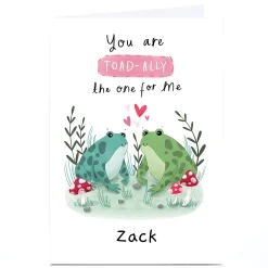 Hot Personalised Chloe Fae Card - Toad-ally The One For Me Anniversary