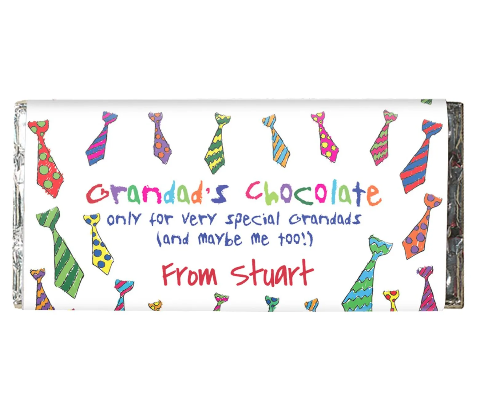 Hot Personalised Chocolate Bar - Grandad's Chocolate For Me Too Chocolate & Sweets|Gifts For Him