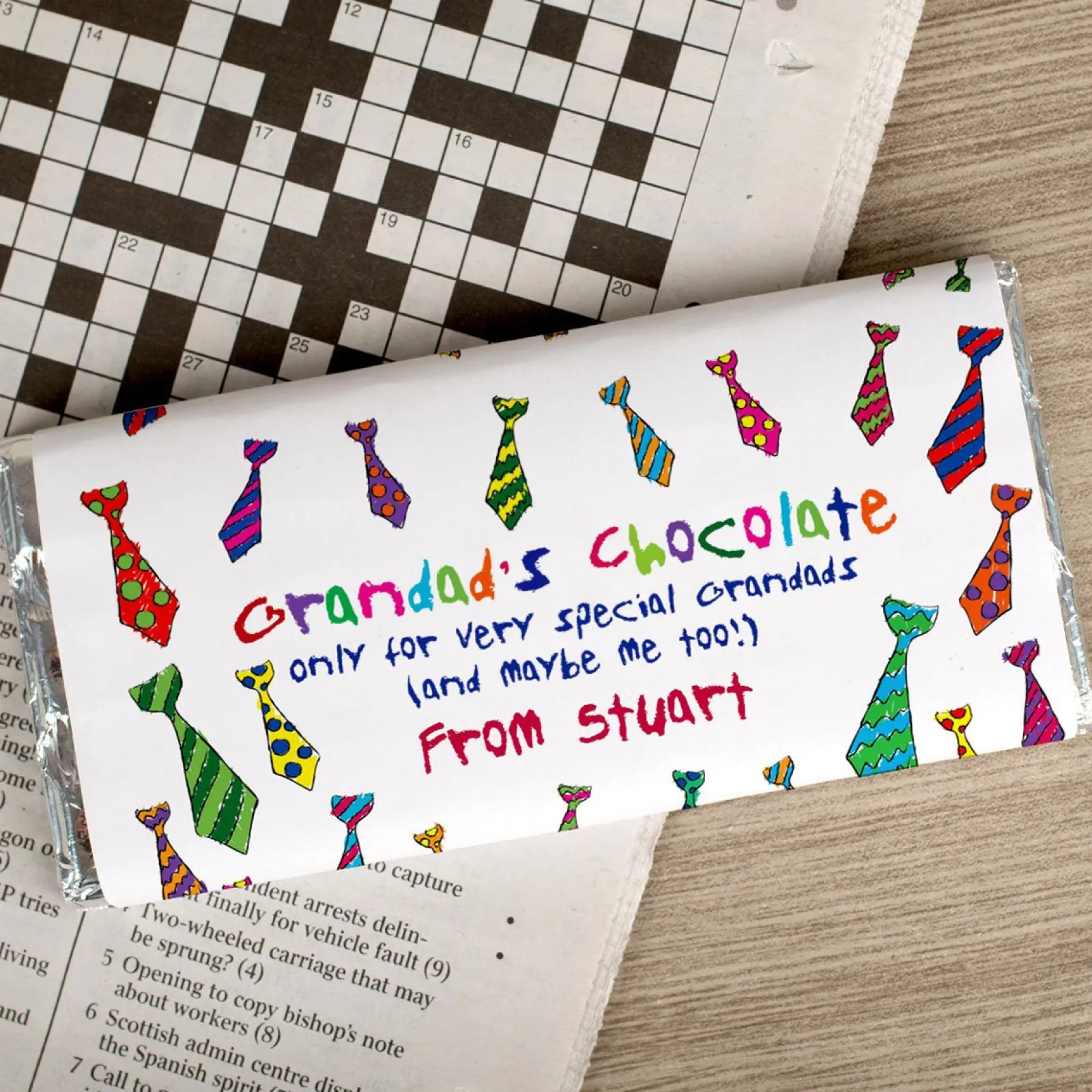 Hot Personalised Chocolate Bar - Grandad's Chocolate For Me Too Chocolate & Sweets|Gifts For Him