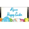 Kids Card Factory Personalised Chocolate Bar - Easter Eggs Blue