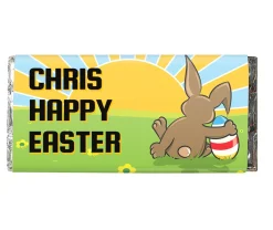 Kids Card Factory Personalised Chocolate Bar - Easter Bunny Sunset