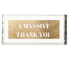 Discount Personalised Chocolate Bar - Gold & White Any Message Chocolate & Sweets|Gifts For Him