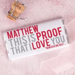Best Personalised Chocolate Bar - Proof Of My Love Chocolate & Sweets|Anniversary Gifts