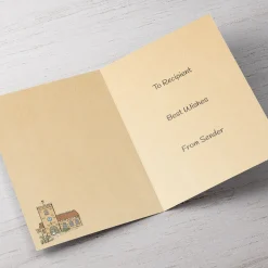 Hot Personalised Christening Card - Church Scene Christening