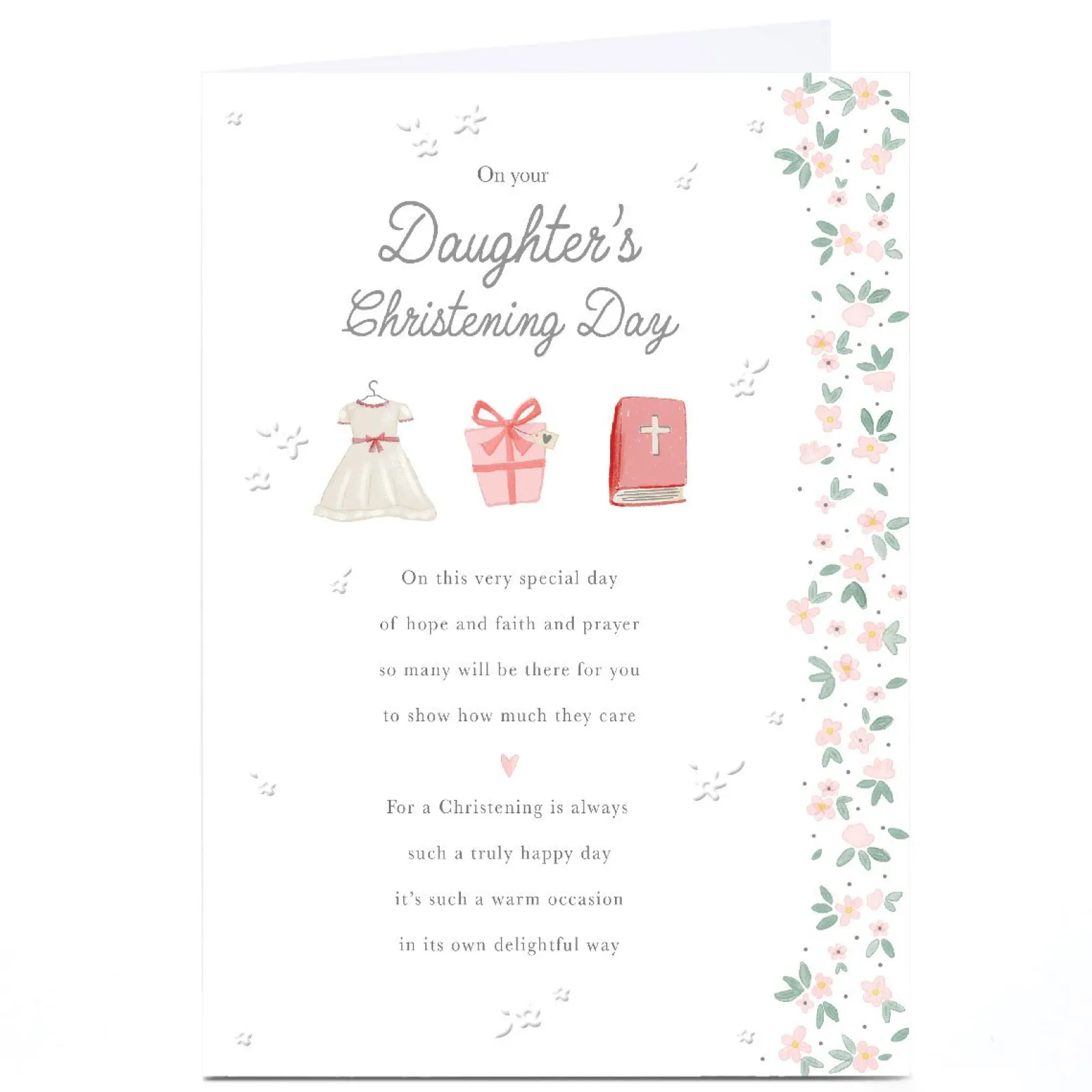 Discount Personalised Christening Card - On Your Daughter's Christening Day Christening