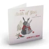 Clearance Personalised Christmas Card - To The Both Of You, Rabbits Premium Square|Christmas