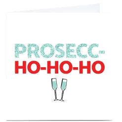 Card Factory Personalised Christmas Card - Prosecc-Ho-Ho-Ho