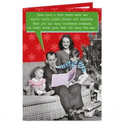 Card Factory Personalised Christmas Card - Spoilt Brats Story Time