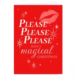 Discount Personalised Christmas Card - Please Please Please Magical Christmas Trending|Christmas
