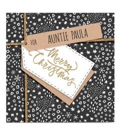 New Personalised Christmas Card - Festive Gift Wrap Premium Square|Christmas