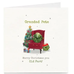 Clearance Personalised Christmas Card - You Old Fart! Funny|Christmas