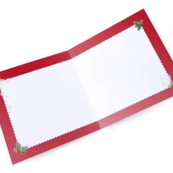 Best Personalised Christmas Card - Robin Wreath Mum and Step Dad Premium Square|Christmas