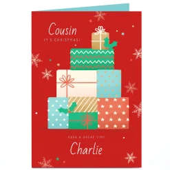 Best Personalised Christmas Card - Have a great time Presents Christmas