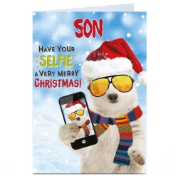 Clearance Personalised Christmas Card - Have Your Selfie A Merry Christmas - Son Funny|Christmas