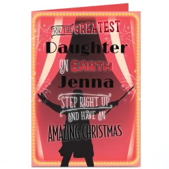 Sale Personalised Christmas Card - The Greatest On Earth, Daughter Christmas