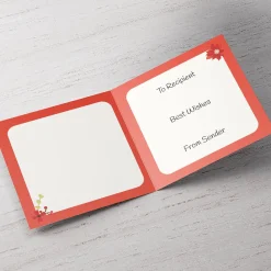 Best Personalised Christmas Card - Be Merry, Nan and Grandad Christmas