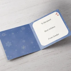 Card Factory Personalised Christmas Card - Festive Woodland Grandson