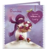 Card Factory Personalised Christmas Card - Grandma Snowlady