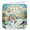 Online Personalised Christmas Card - Mum & Dad Wonderful Christmas Premium Square|Christmas