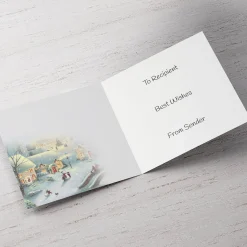 Online Personalised Christmas Card - Mum & Dad Wonderful Christmas Premium Square|Christmas