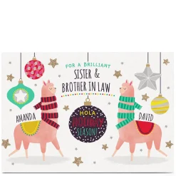 Best Personalised Christmas Card - Hola Holiday Season Christmas