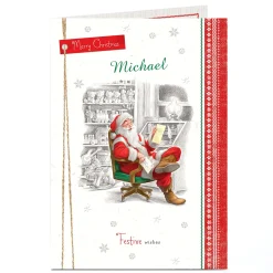 Best Personalised Christmas Card - Festive Wishes Christmas