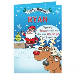 Discount Personalised Christmas Card - Twitter Insult Funny|Christmas