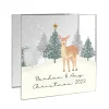 Card Factory Personalised Christmas Deer Glass Tea Light Candle Holder