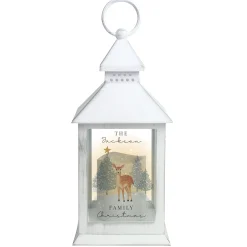 Card Factory Personalised Christmas Deer White LED Lantern