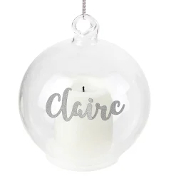 Card Factory Personalised Christmas LED Candle Bauble