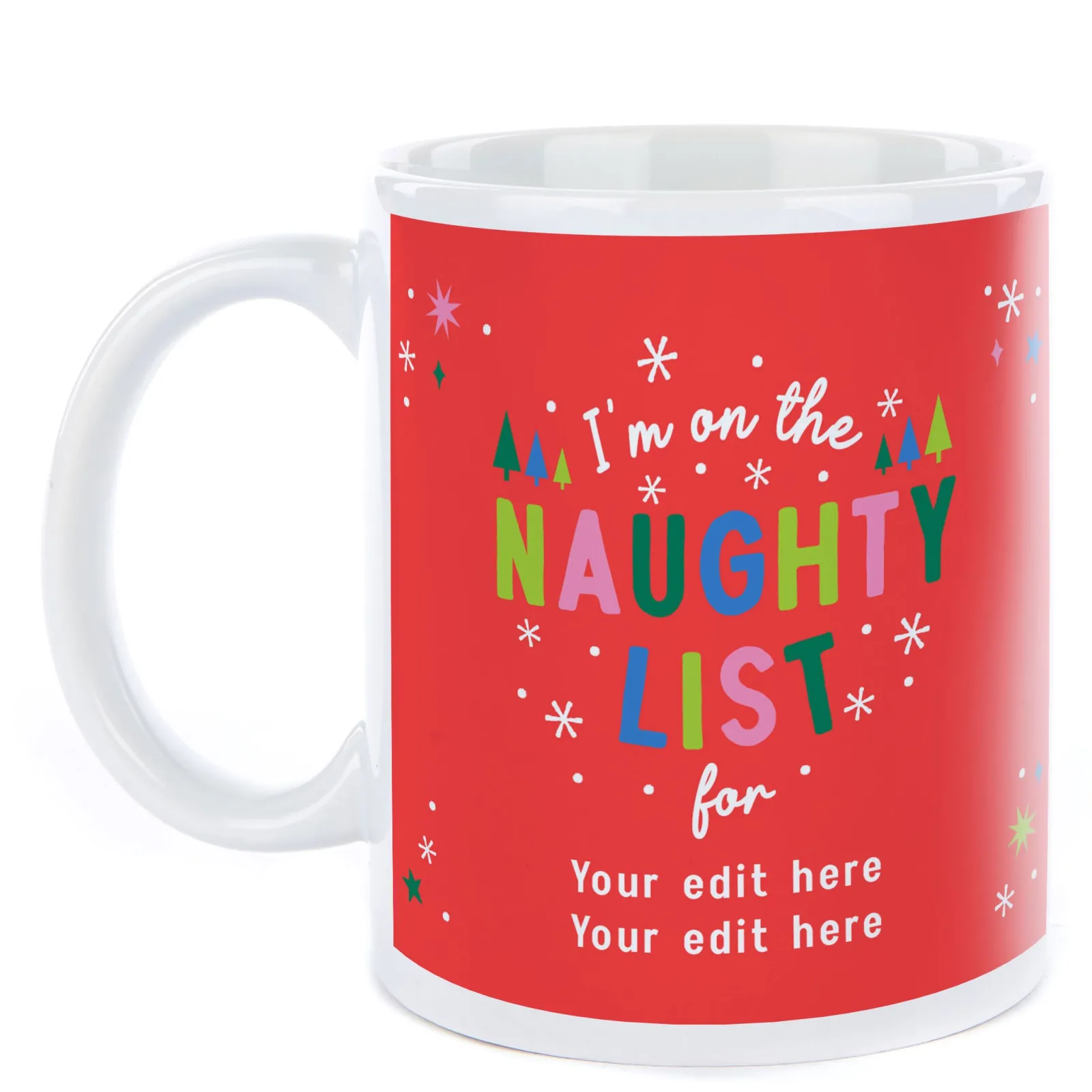 Discount Personalised Christmas Mug - Naughty List Kids Personalised Mugs|Mugs