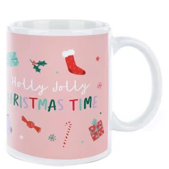 Best Personalised Christmas Mug - Holly Jolly Christmas Time Kids Personalised Mugs|Mugs