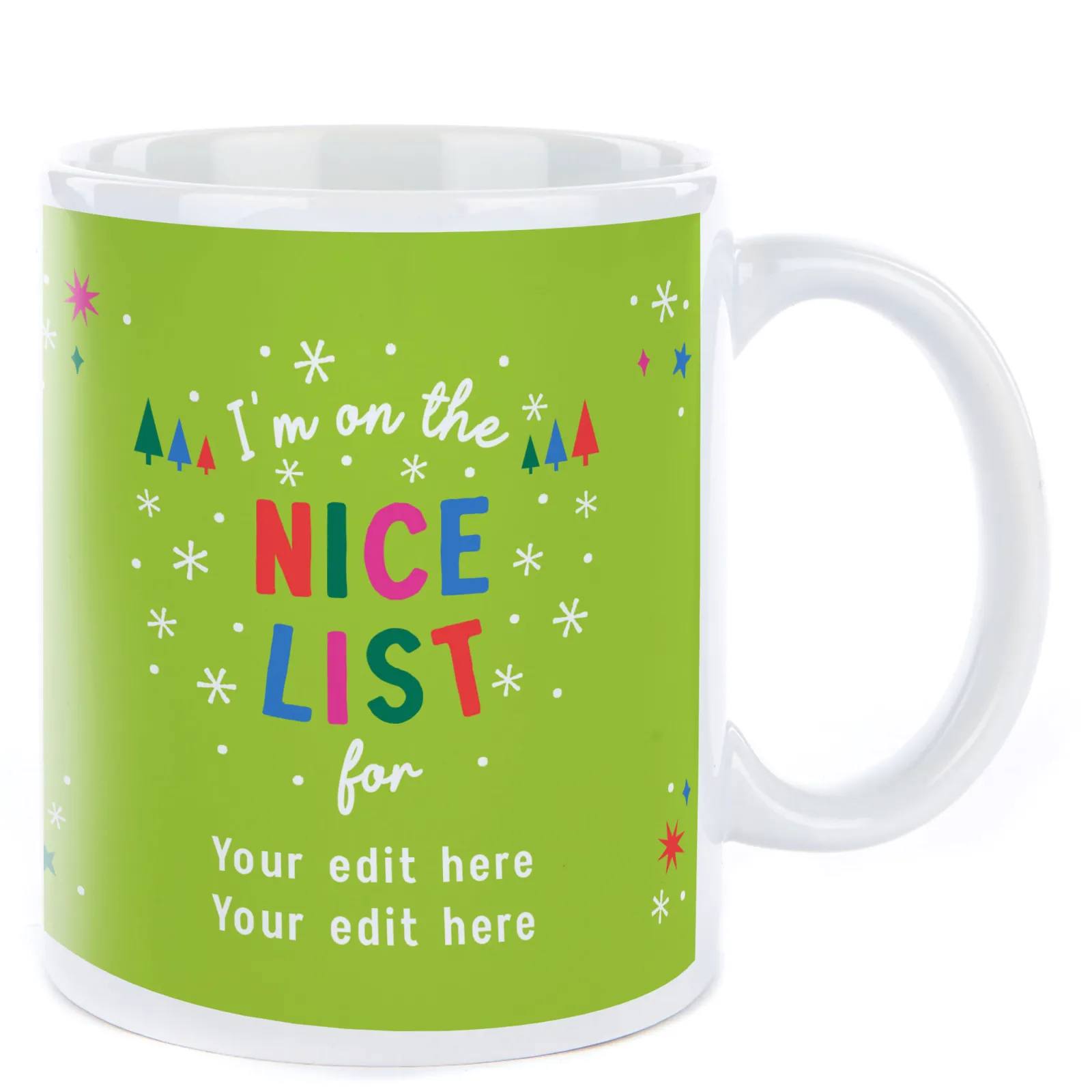 Discount Personalised Christmas Mug - Nice List Personalised Mugs|Mugs