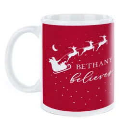 Kids Card Factory Personalised Christmas Mug - Santa's Sleigh