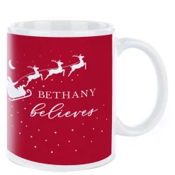 Kids Card Factory Personalised Christmas Mug - Santa's Sleigh