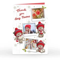 Personalised Christmas Photo Card - Thank You Hugs Thank You|Christmas