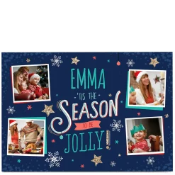 Card Factory Personalised Christmas Photo Card - Tis' The Season
